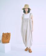 ハンドスモッキングコットンポプリン　サロペット